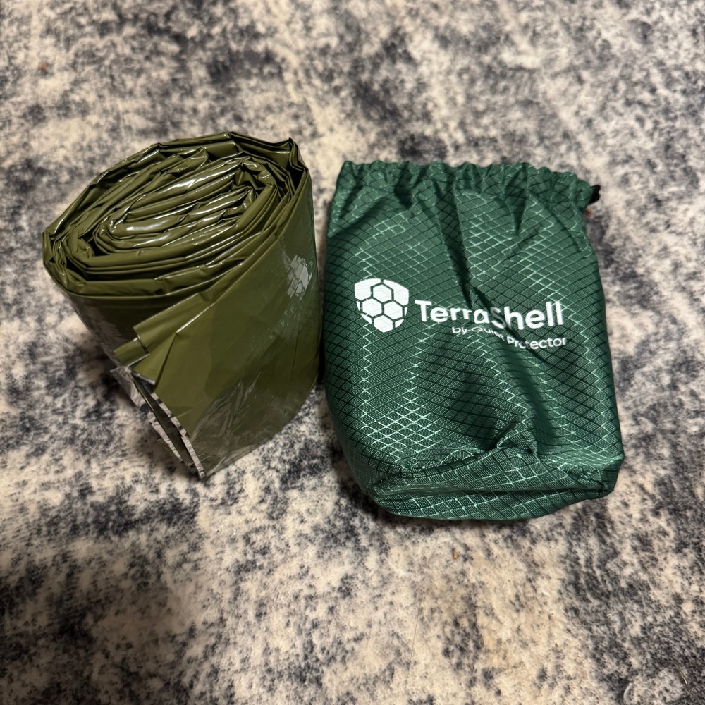 TerraShell Emergency Sleeping Bag Green Thermal Mylar Bivy Sack Pouch
